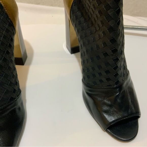 VIONNET paris ankle boots open toe braided colorful size 10 - Picture 15 of 15